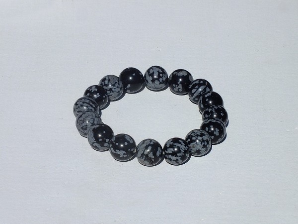 Bracelet Obsidienne Flocon de Neige